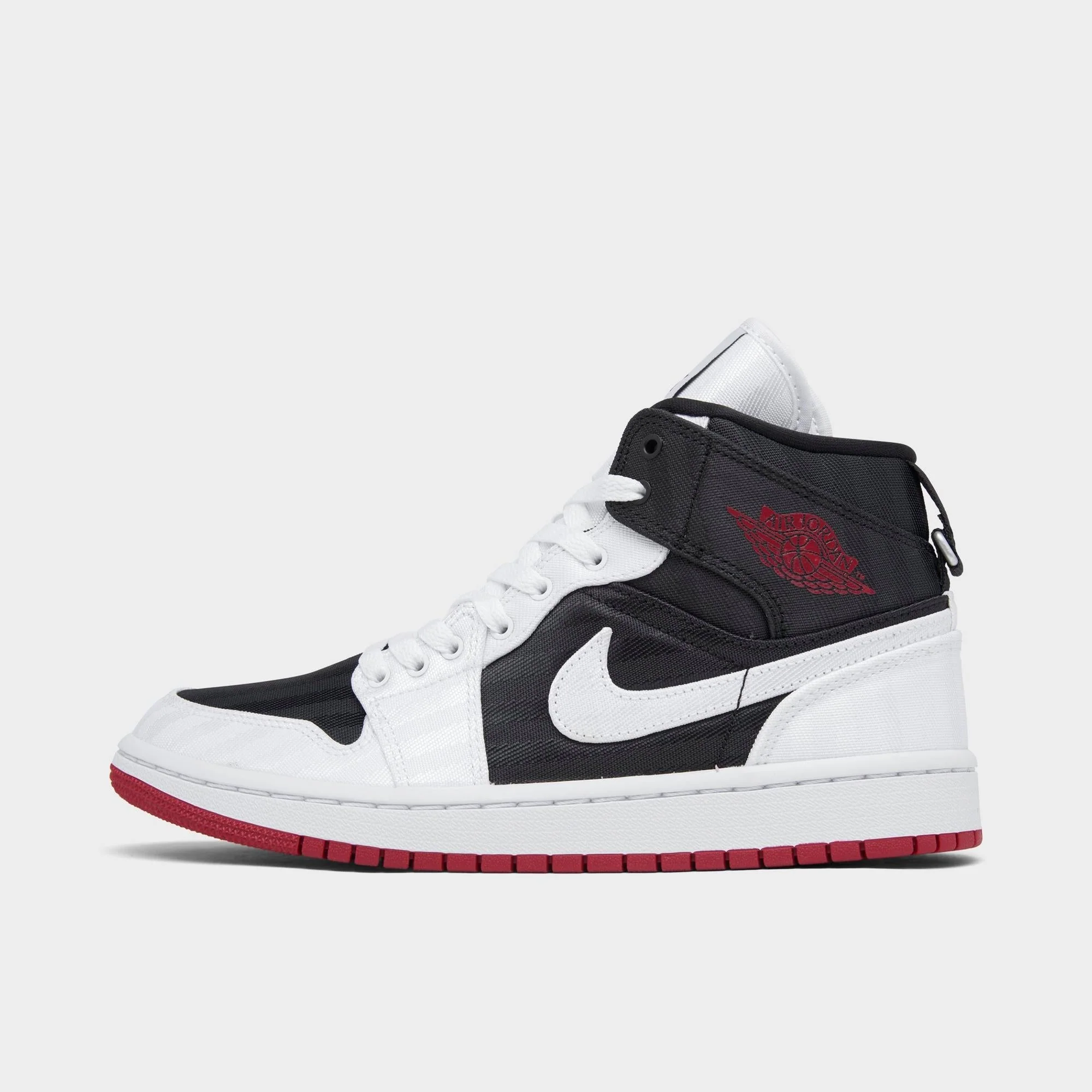 Long-Lasting Air Jordan Women's Retro 1 Mid Se Utility 'Canvas White Black Gym Red' Sneakers Exceptional