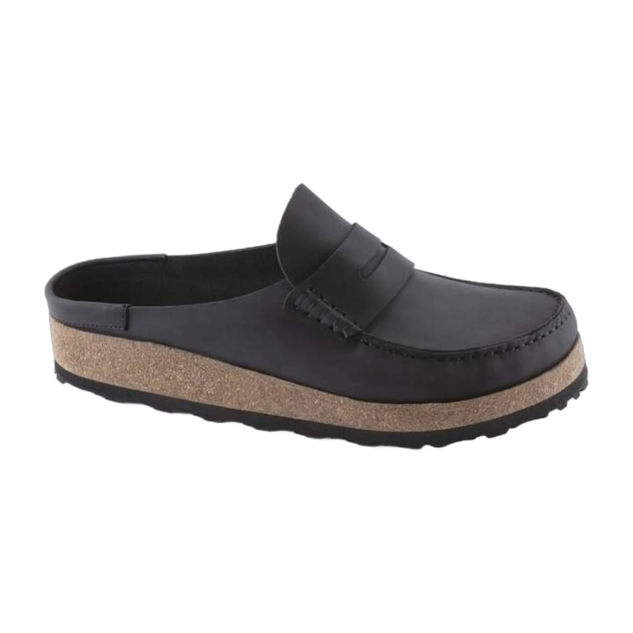 Smooth Birkenstock Unisex Naples Natural Leather Oiled Black Versatile