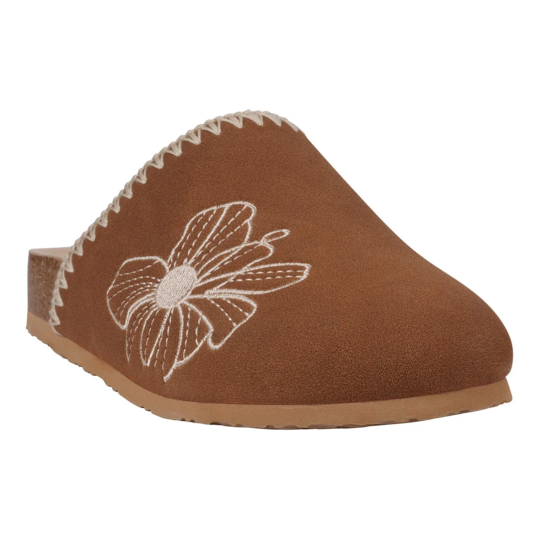 Elegant Women's Jamie Cognac Slide Footbed Clogs Traditional