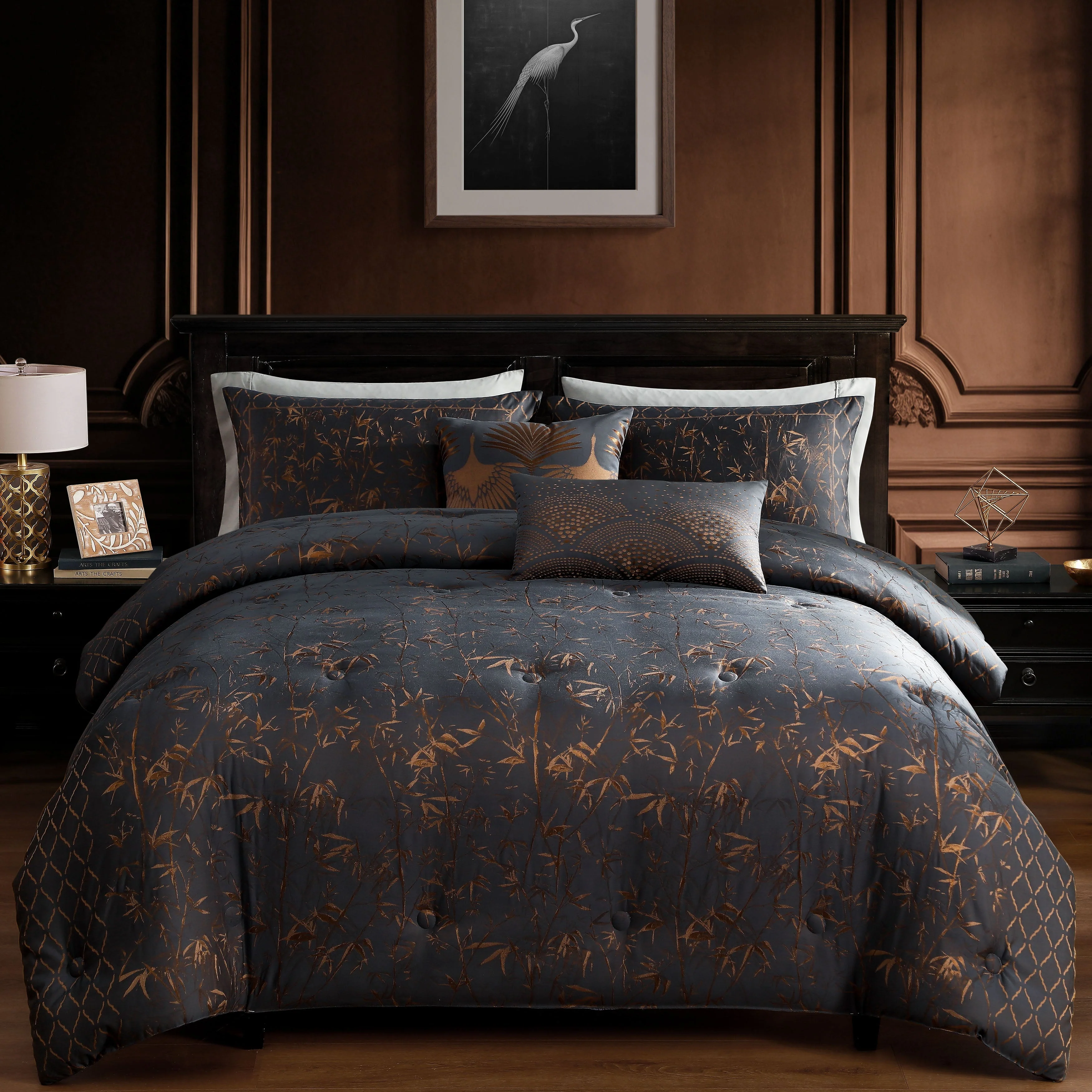 Easy-to-Use Bebejan Bamboo Tree 5 Piece Comforter Set Effective