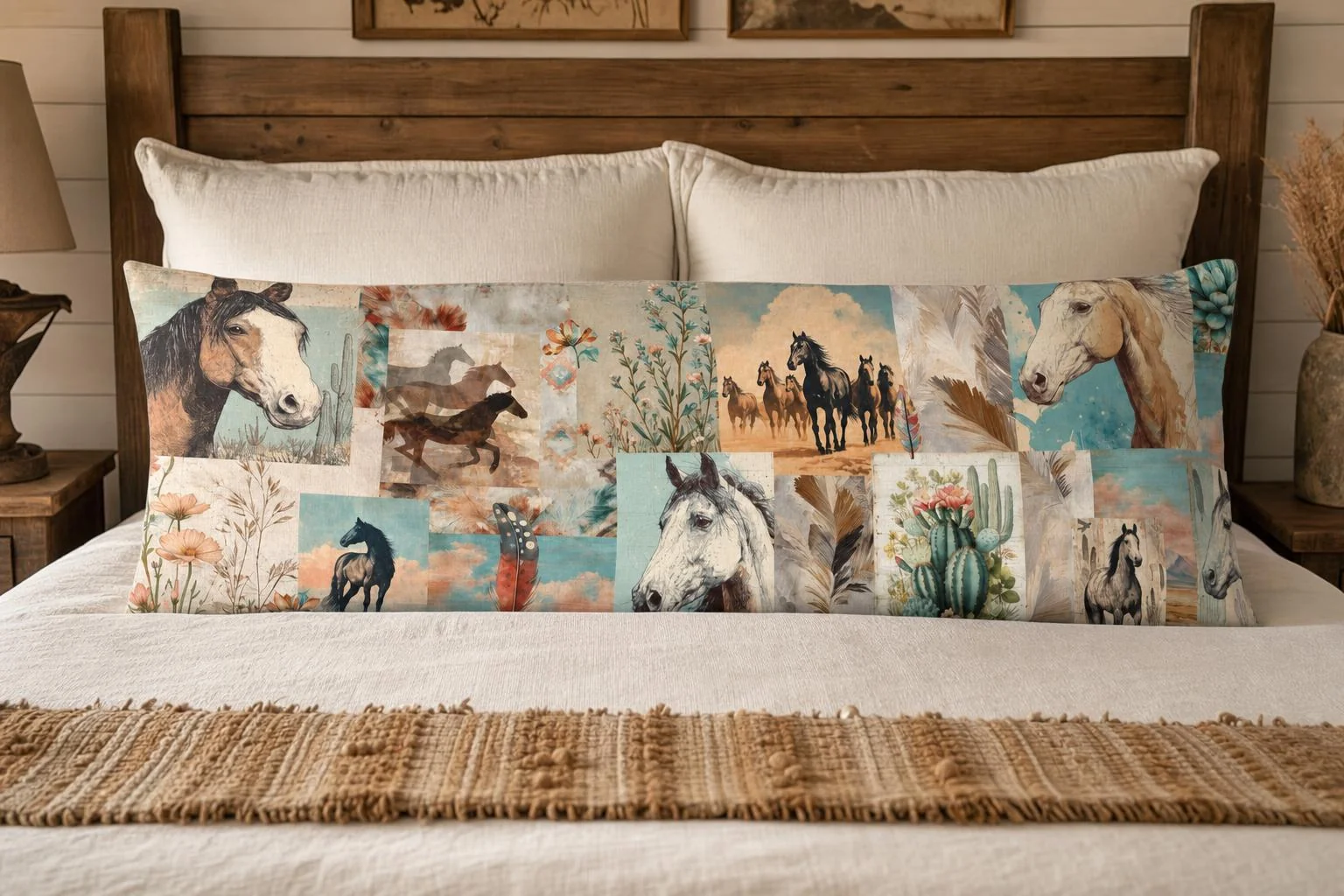 Casual Baha Ranch Bohemian Dreams Western Body Pillow Cover Made in America Quality