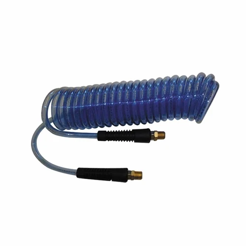 High-Grade HR24-010 1 4 10 ft long w 1 4 NPT Solid Fittings Recoil Translucent Blue PU Hose High-Performance