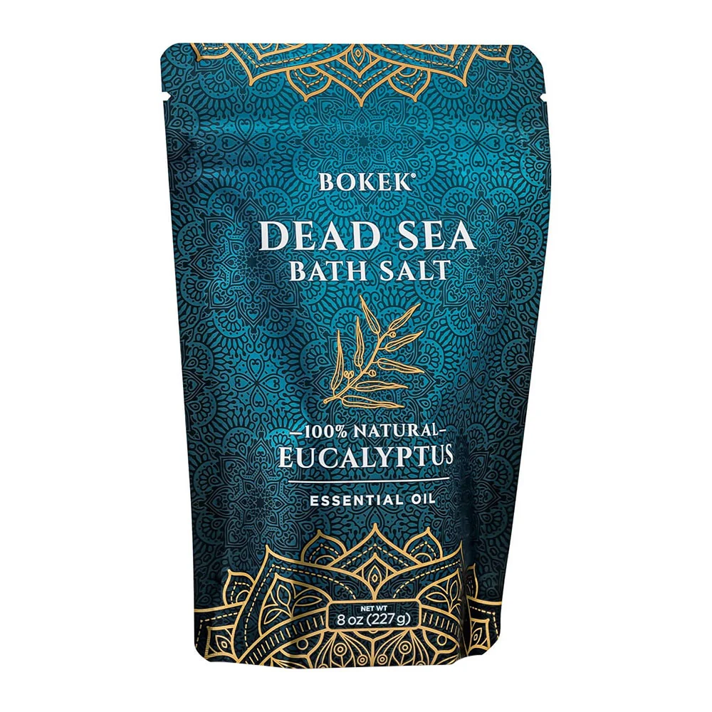 Detailed Bokek Natural Dead Sea Bath Salt with Eucalyptus Essential Oil 8 Oz User-Friendly