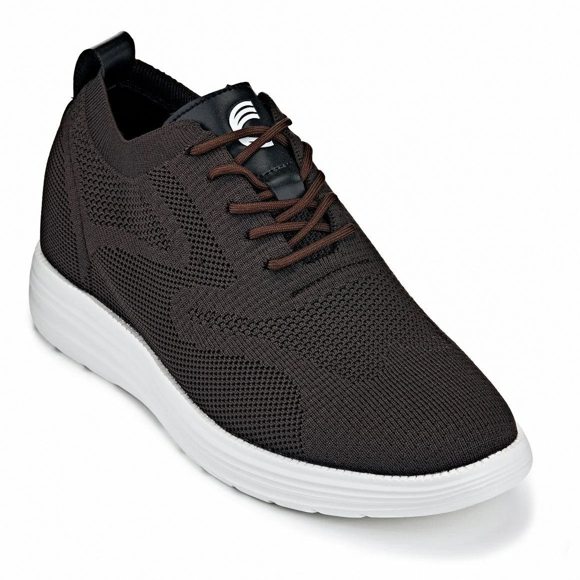 Prestigious CALTO - X2635 - 2.8 Inches Taller Coffee Brown - Lace Up Casual Walker - Lightweight Premium Material
