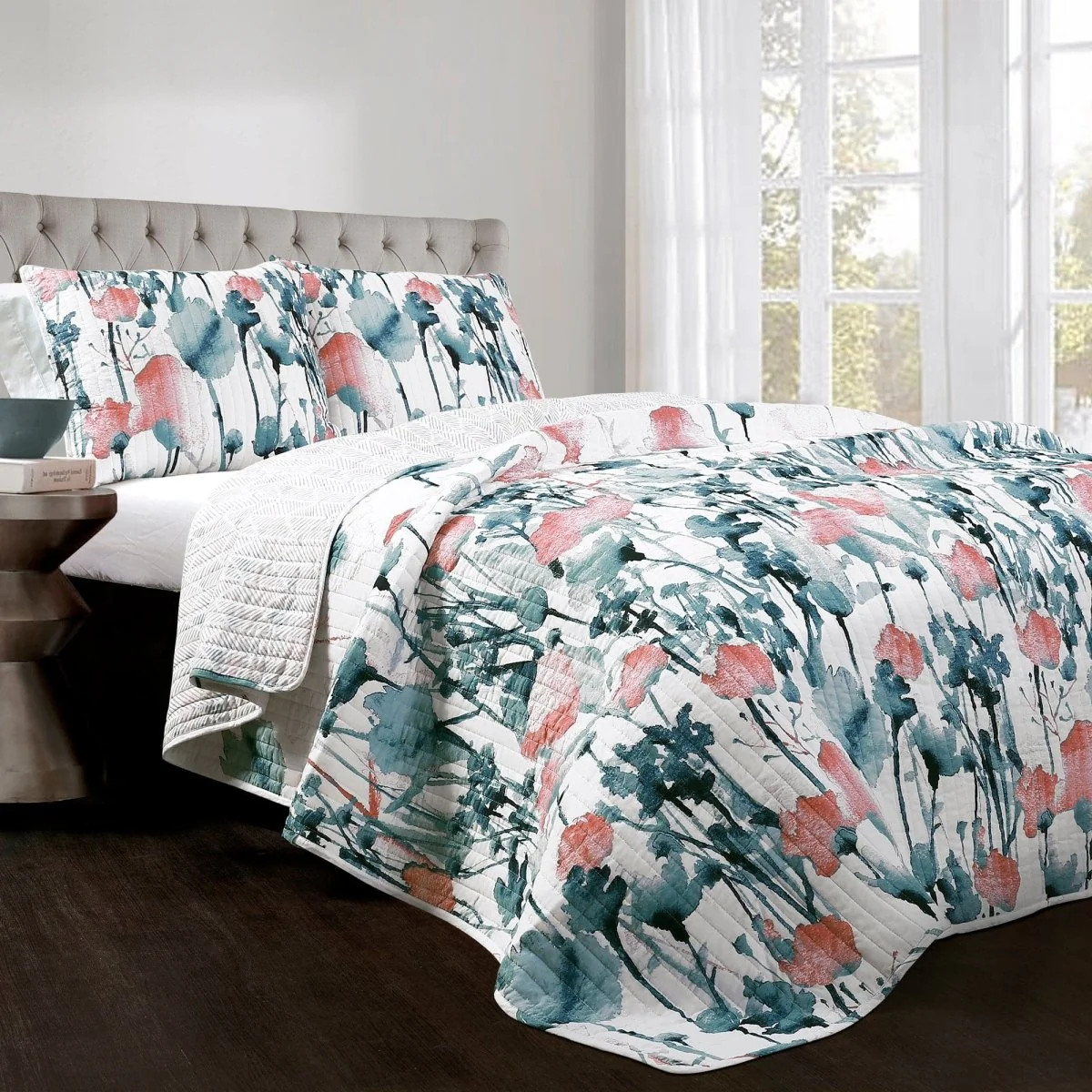 Stylish Zuri Flora Quilt 3 Piece Set Optimized