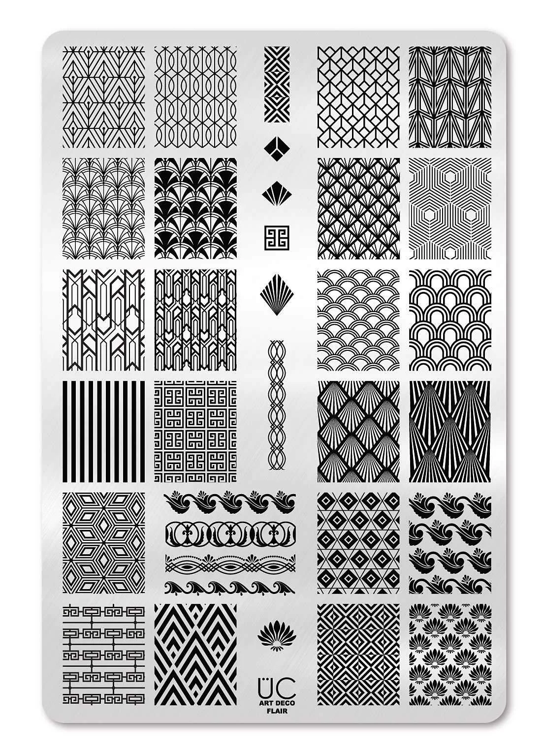 Easy-to-Use Art Deco Flair - Uber Chic Stamping Plate Unique