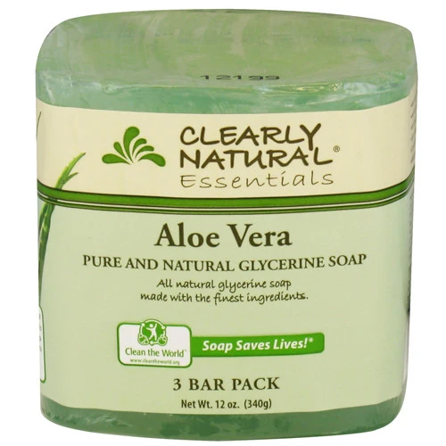Elite Clearly Natural Pure And Natural Glycerine Bar Soap Aloe Vera - 4 Oz 3 Ea Fine Crafted