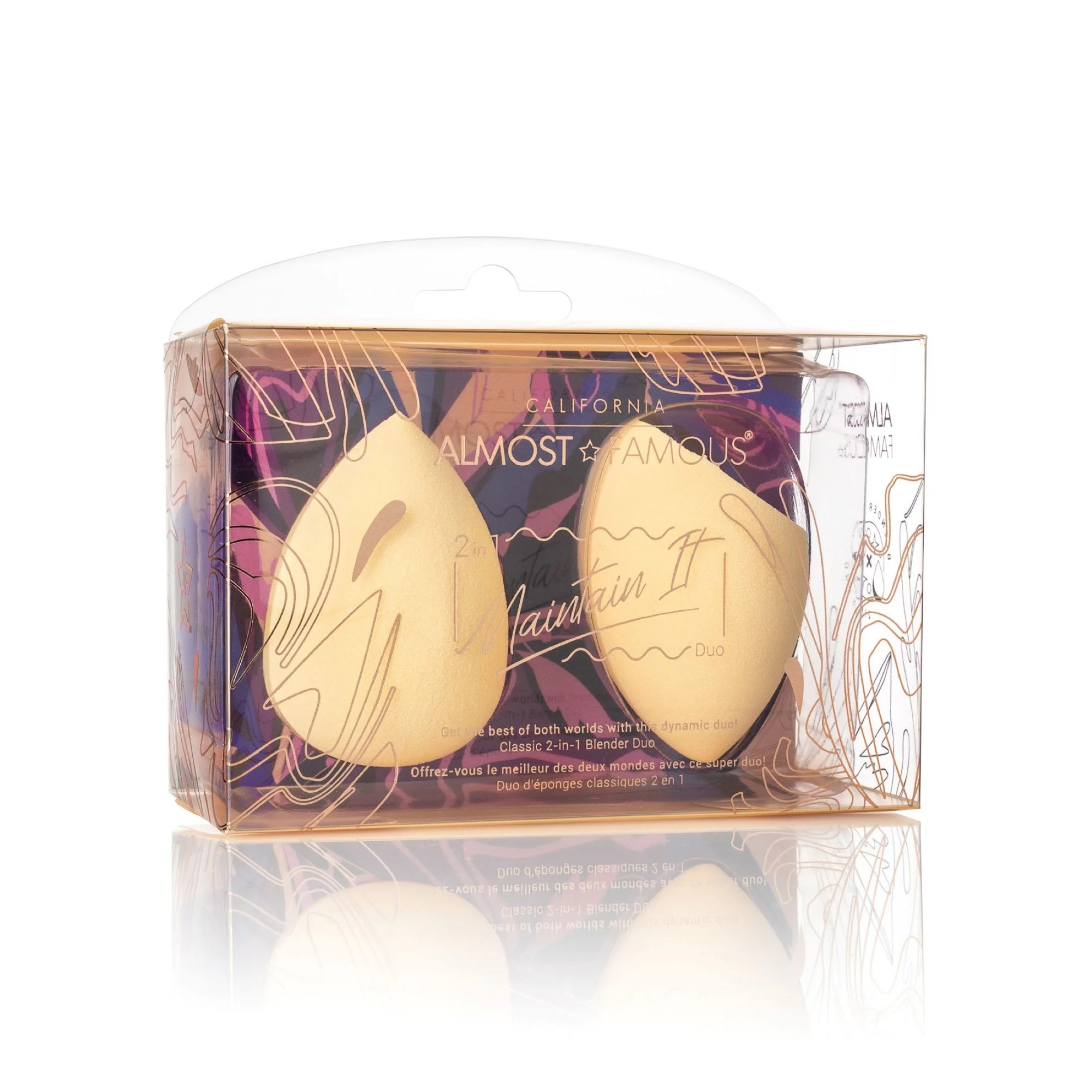 Traditional Almost FAMOUS Maintain It Non-Latex Makeup Blender 2-pack Lightweight