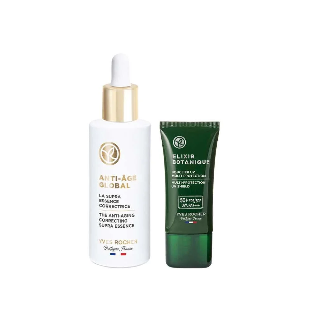 Optimized Elixir Botanique Anti-Aging Skincare Set - SPF 50 Face Cream Serum for Mature Skin User-Friendly