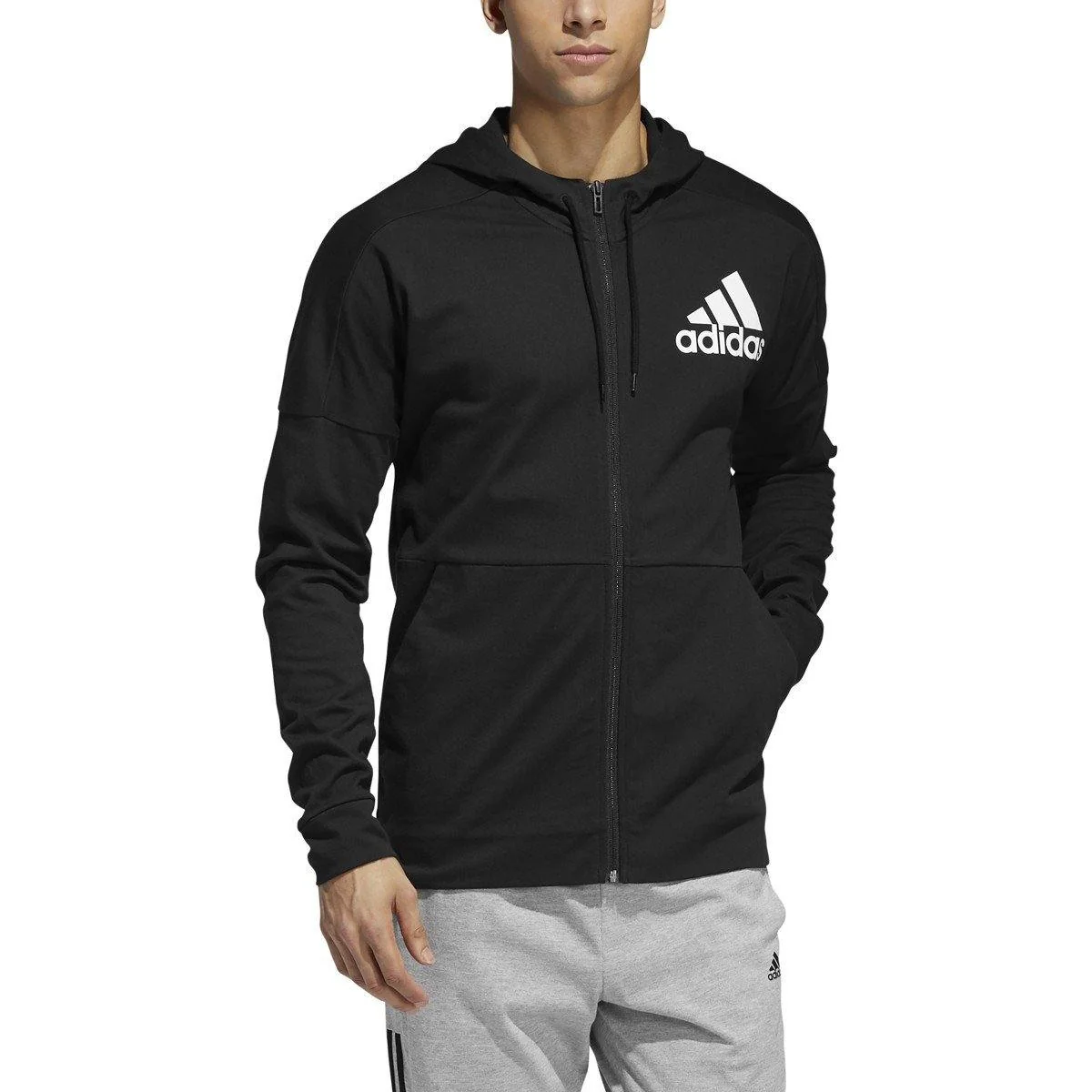Relaxed adidas Men's Back To School Full-Zip Hooded Sweatshirt Sweaters Original Design