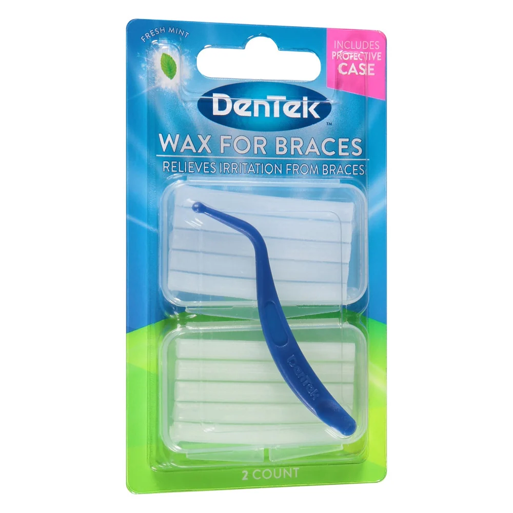 Recyclable Dentek Wax For Braces Mint Twin Pack 1 Ea Fashionable
