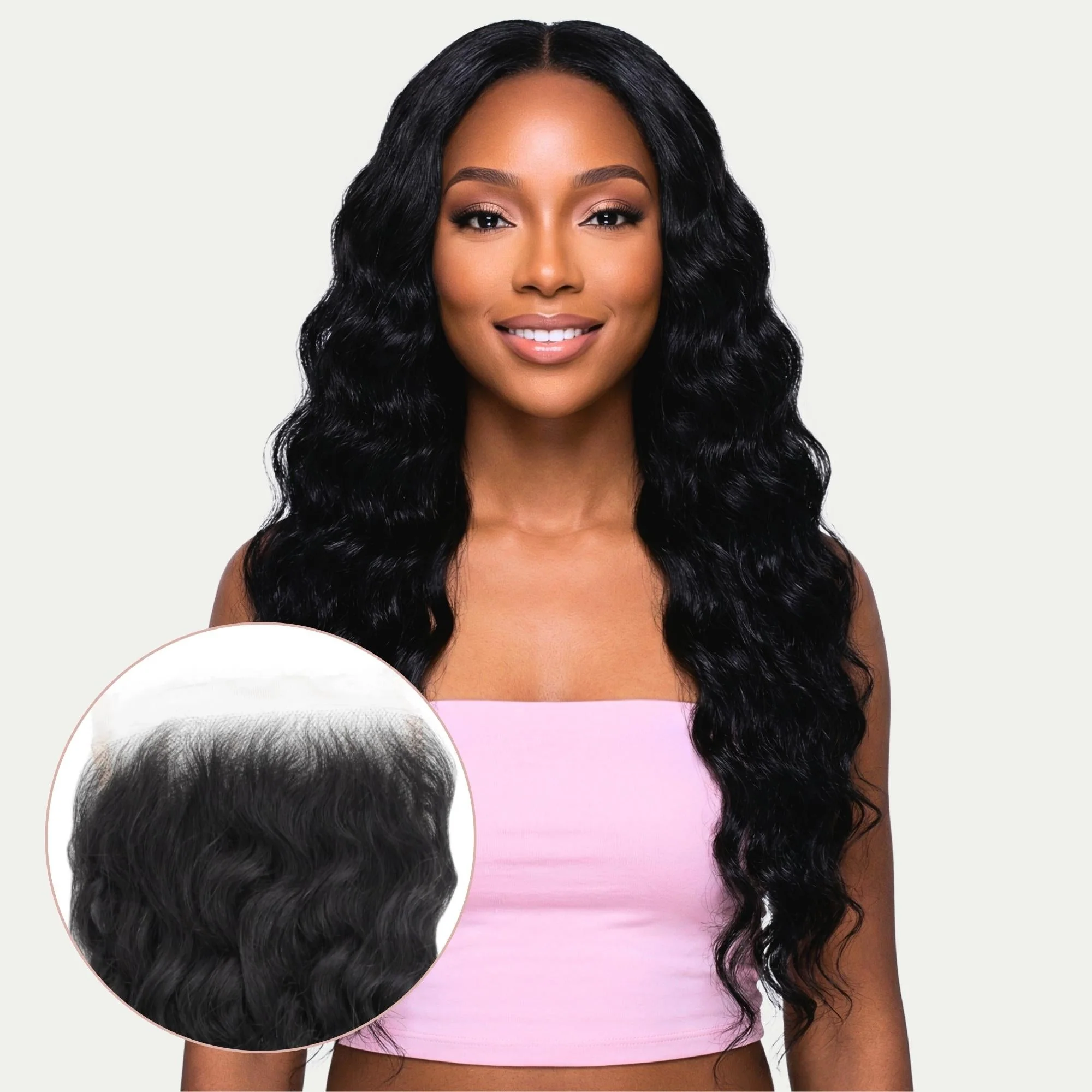 Effective Deep Wave 5x5 HD Lace Human Hair Closure Trendy