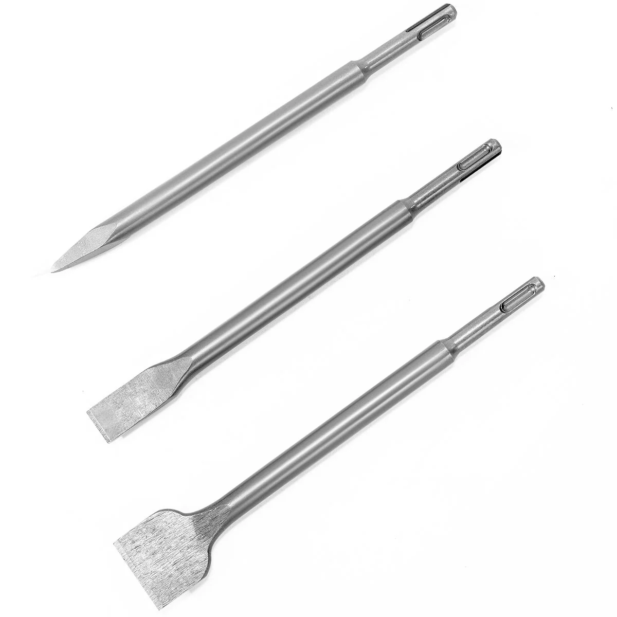 Fine Crafted 3PC Chisel Bull Point Bit Set for SDS Roto Rotary Hammer First-Class