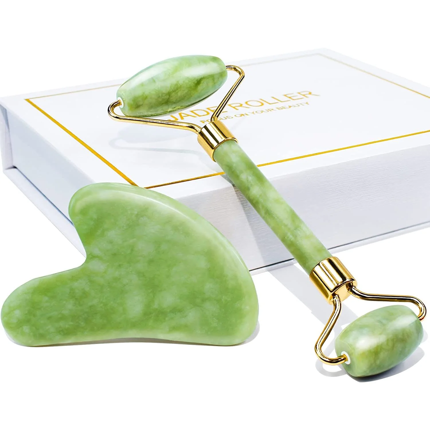 Professional BeNat Jade Roller Gua Sha Gift Box Sustainable