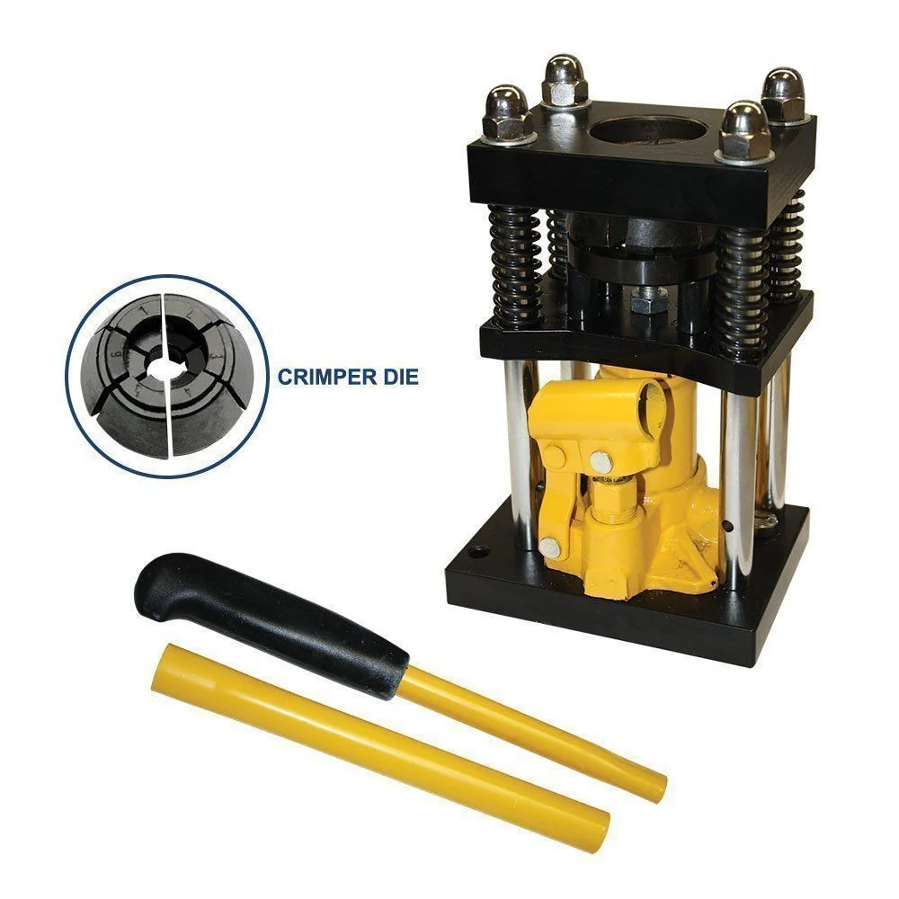 Solid 3 8 to 1 2 Manual Hydraulic Air Hose Ferrel Crimper Crimping Superior