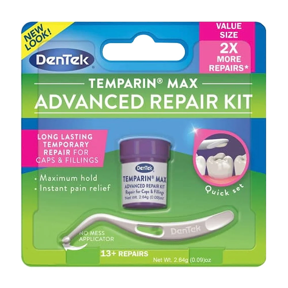 Smooth DenTek Temparin Max Long Lasting Temporary Repair Caps Fillings 1 Ea High-End