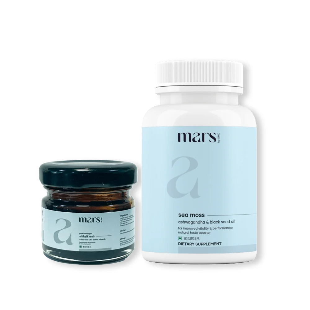Fashionable Vitality Booster Combo Pure Himalayan Shilajit Resin Natural Sea Moss Caps Modern