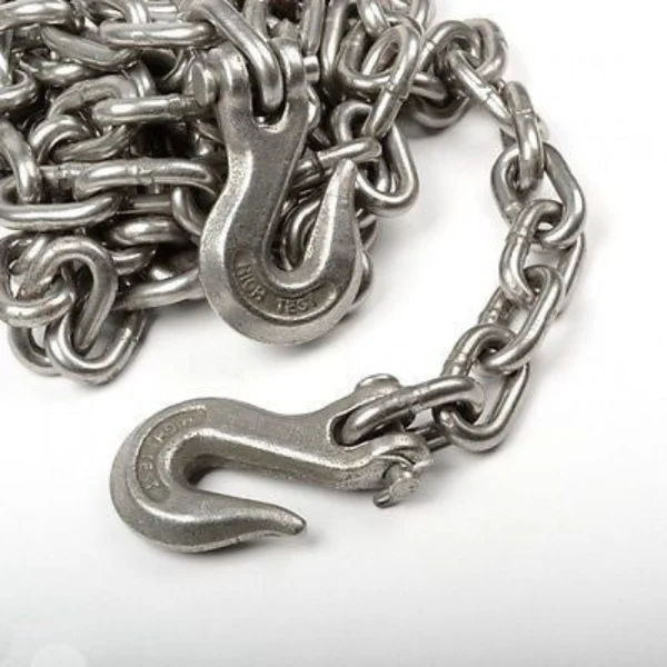 Safe 3 8 x 25 Foot Steel Towing Chain Hook Effective