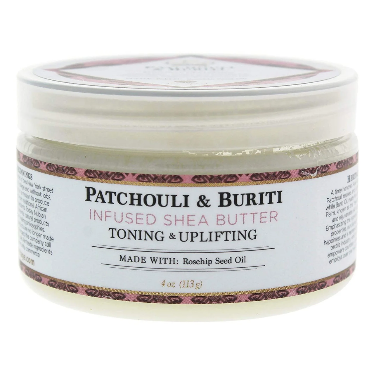 Consistent Nubian Heritage Patchouli Buriti Toning and Uplifting 4 Oz Prestigious