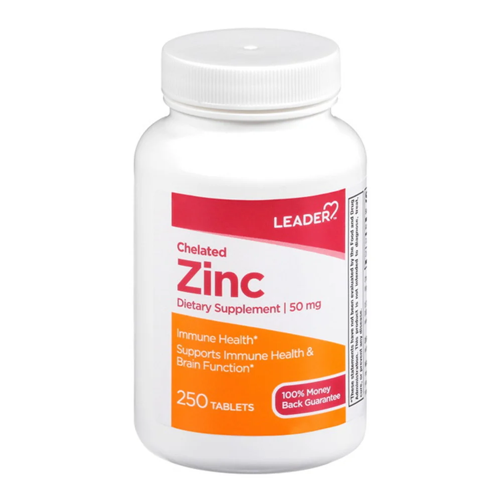 Relaxed Leader Chelated Zinc Dietary Supplement 50 Mg Tablets 250 Ea Responsible
