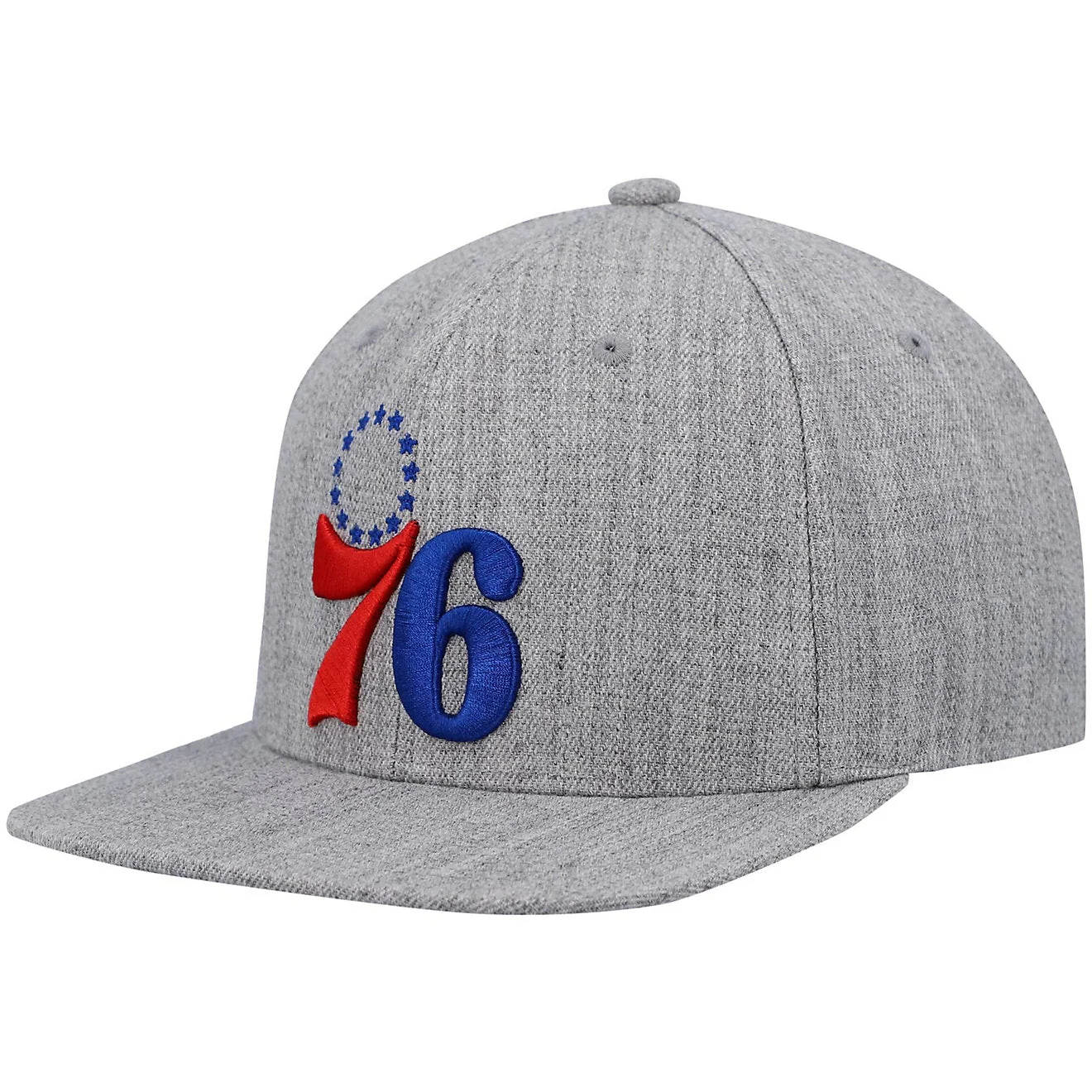 Certified Mitchell Ness Men's NBA Team Heather 2.0 Snapback 76Ers Prestigious