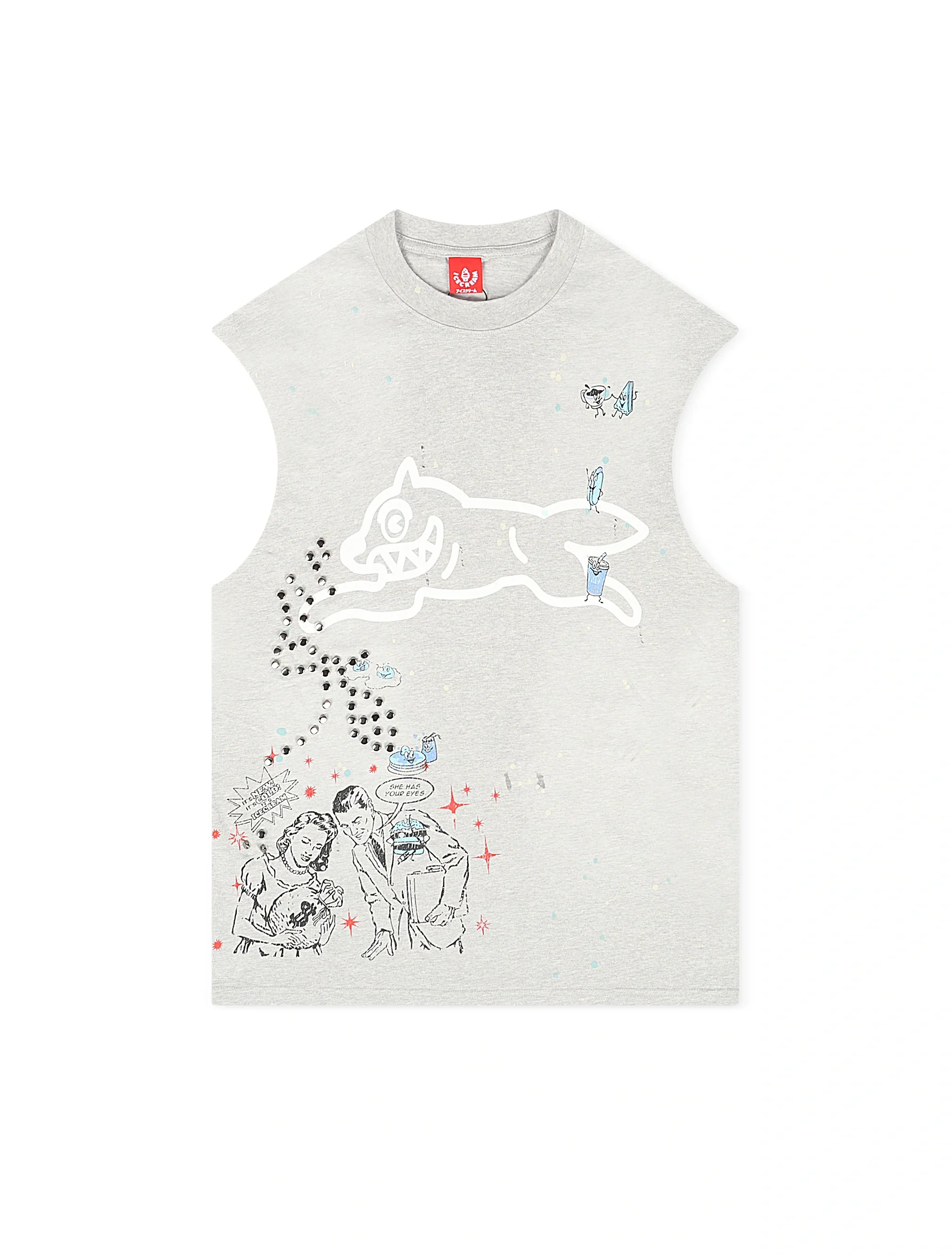 Crafted Icecream Samus Tank - Heather Grey Carefully Designed