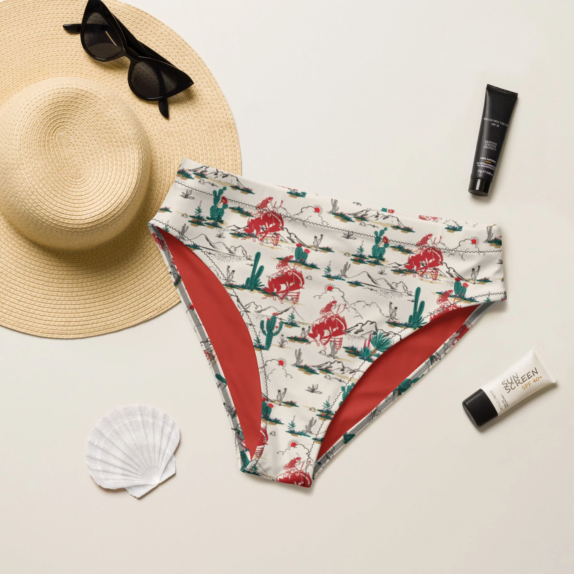 Fine Crafted Baha Ranch Yeehaw Desert Rodeo Bikini Bottom Organic