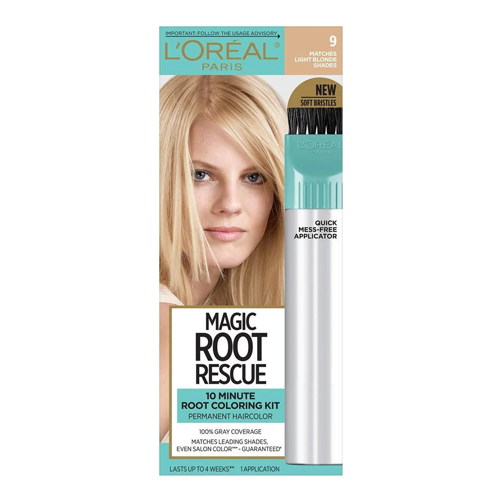 Long-Lasting LO Paris Root Rescue Permanent Hair Color Kit 9 Light Blonde 1 Ea Sustainable