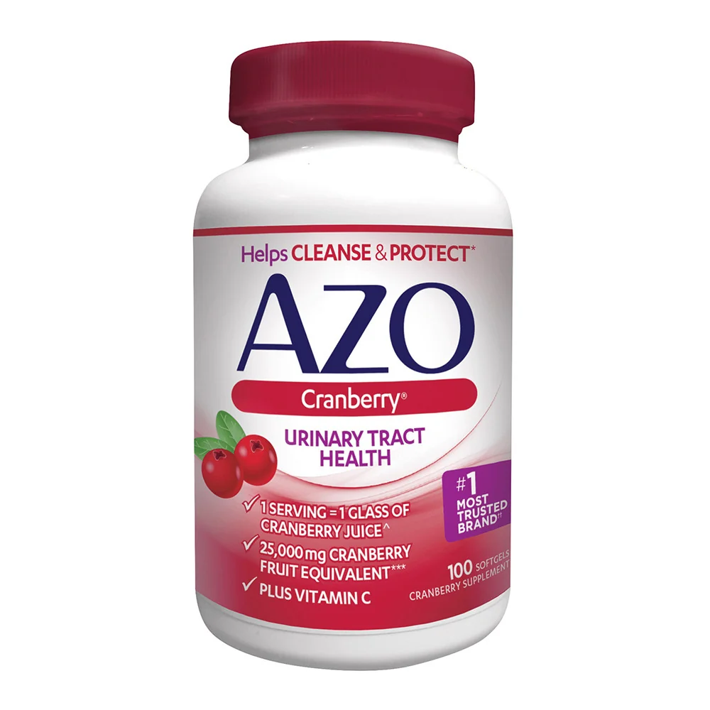 Natural Azo Cranberry For Urinary Tract Infections Max Strength 100 Softgels Casual
