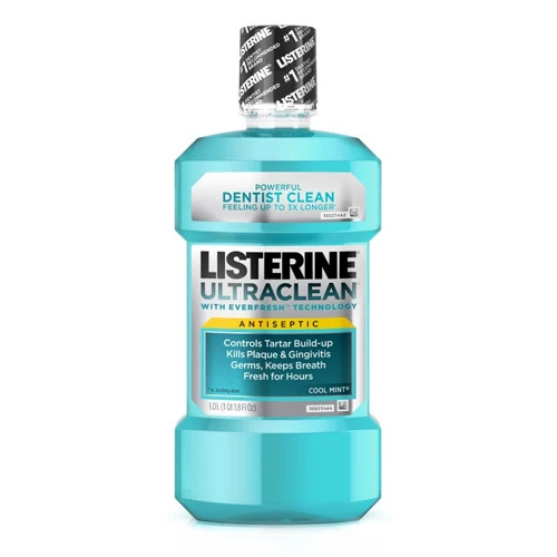Healthy Listerine Ultra Clean Antiseptic Mouthwash Cool Mint - 1 Ltr Sustainable