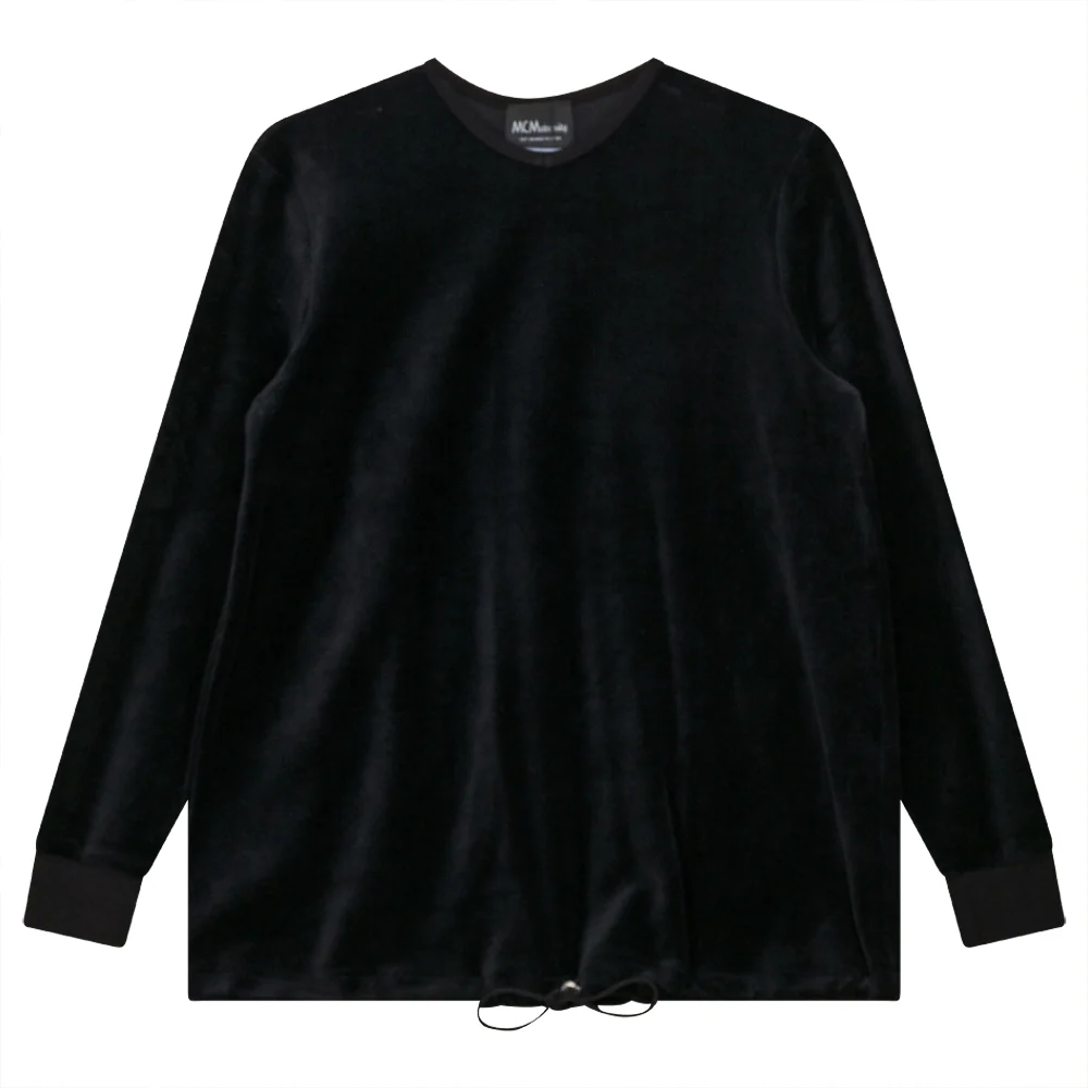 Clean Maternity V-neck Velour Bungee Top Smooth