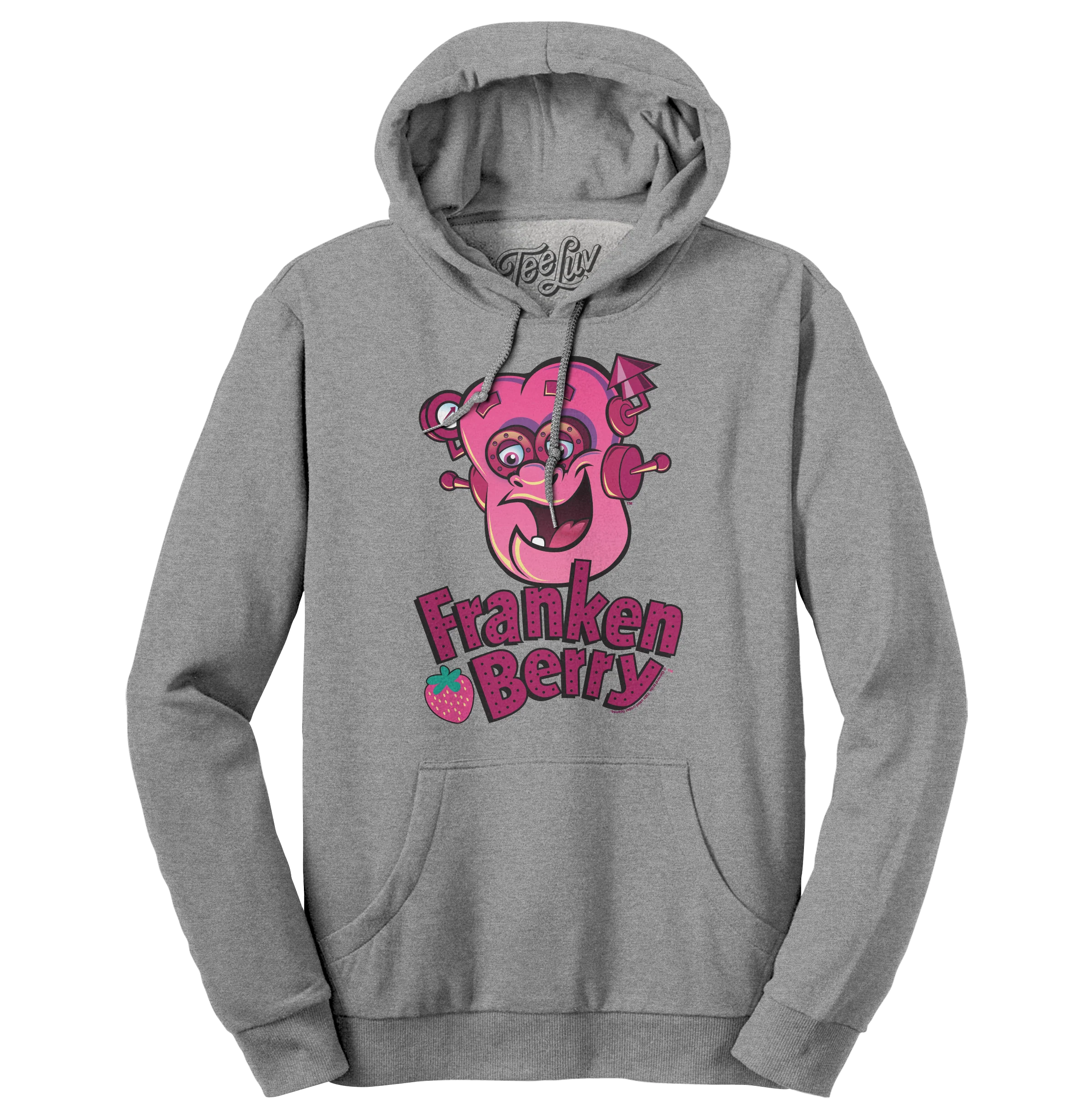 Unique Franken Berry Monster Ce Mascot Hooded Sweatshirt - Oxford Gray Artisan