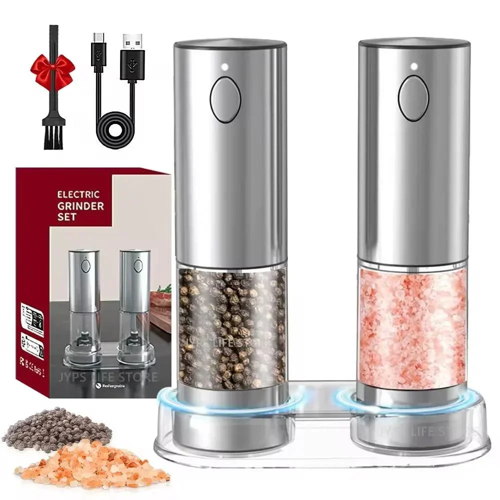Efficient Rechargeable Electric Pepper Grinder – Adjustable Spice Mill Green