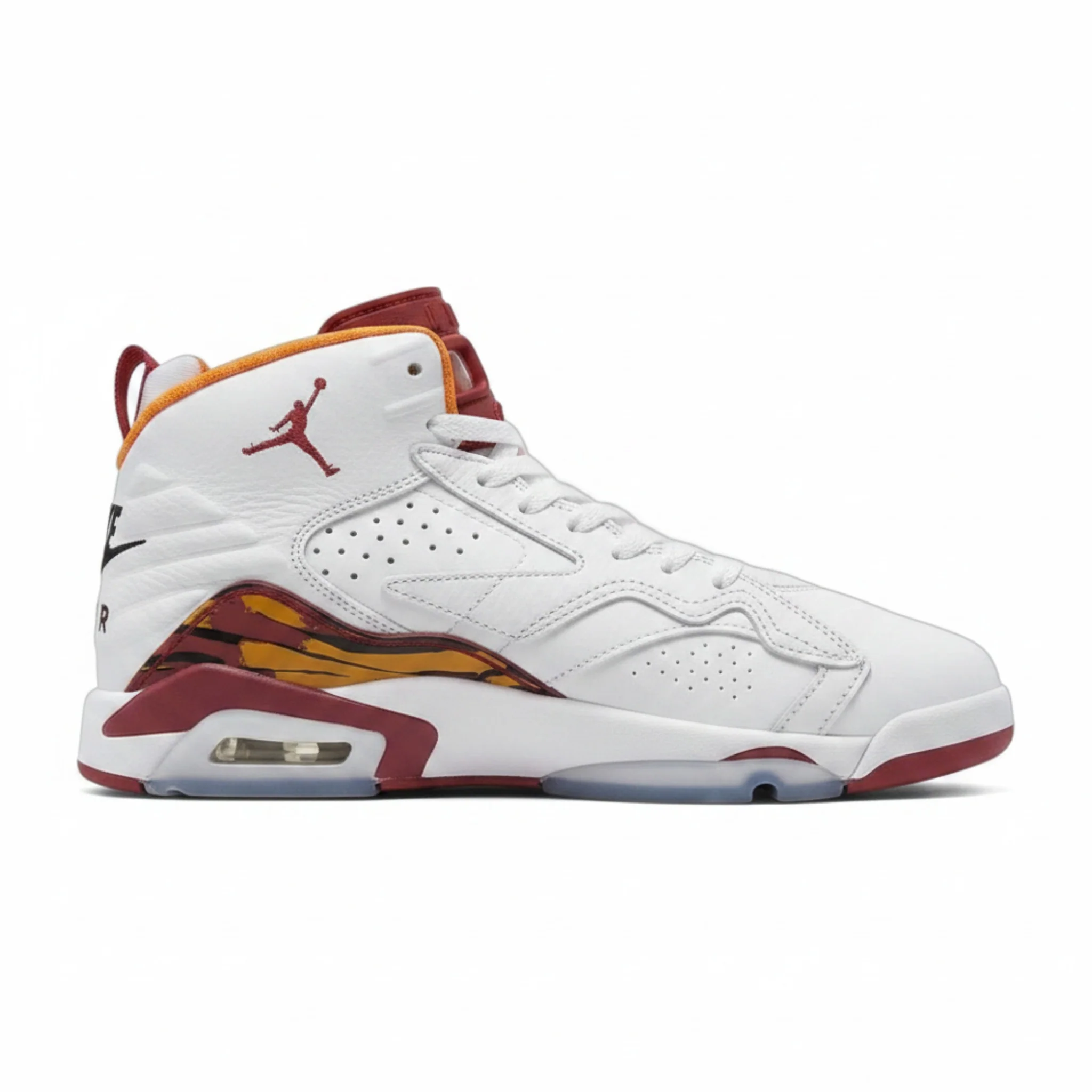 Comfortable Air Jordan MVP - White Cardinal Red Original Design