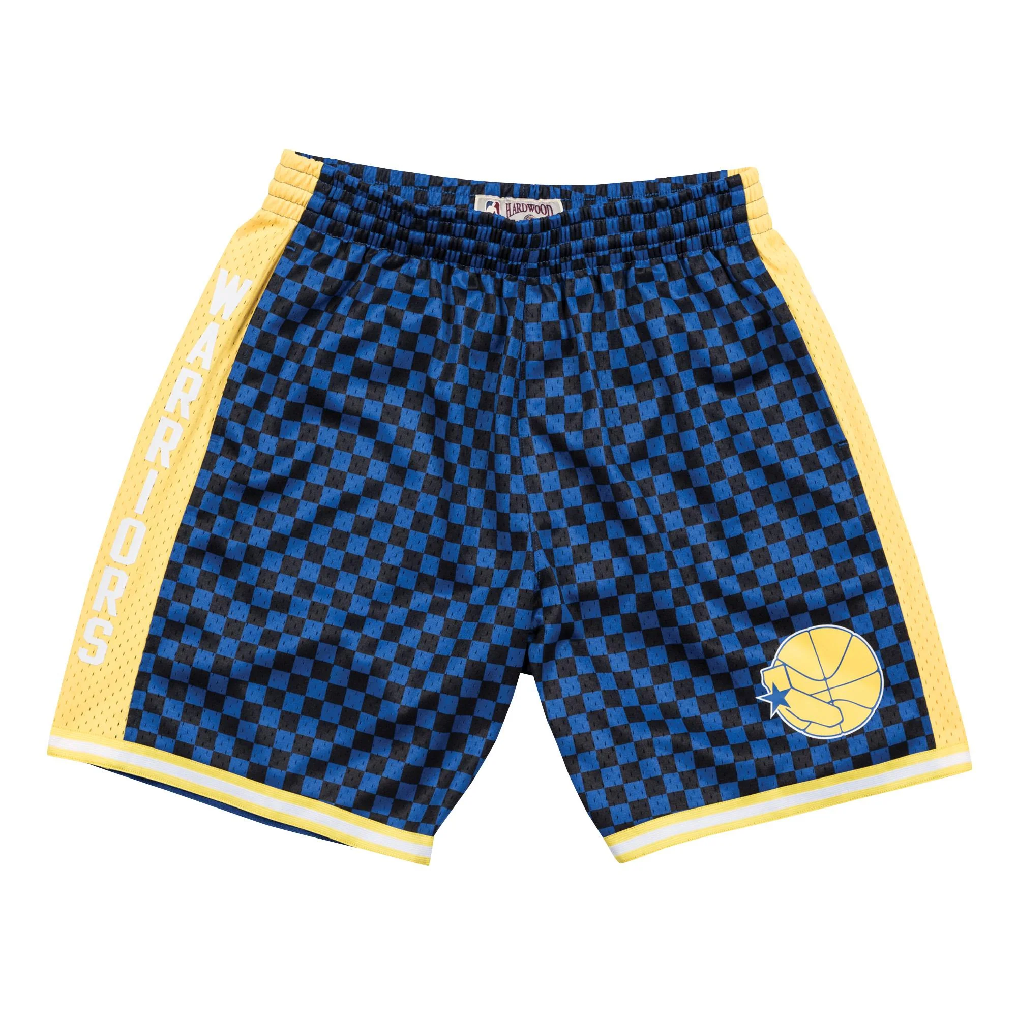 Safe Mitchell Ness Men's NBA Checked Swingman Shorts Golden State Warriors Blue Practical