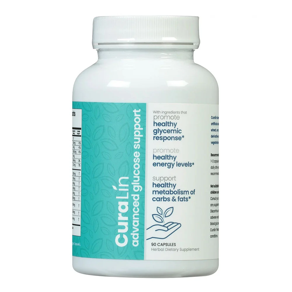 Excellent Curalin Advanced Glucose Support Capsules for Healthy Energy Levels 90 Ea Fine