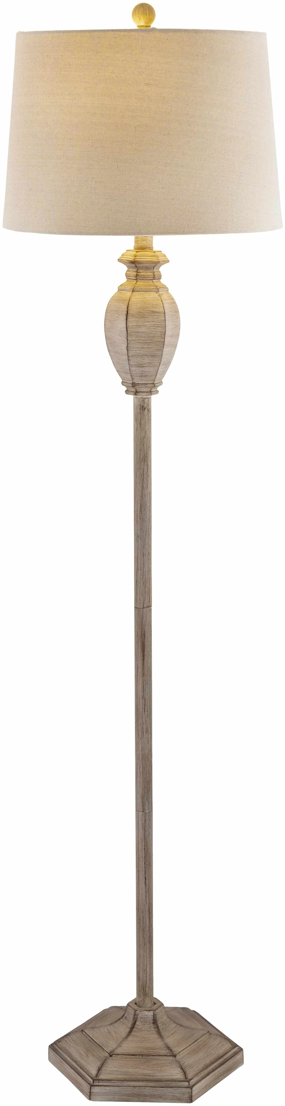 Sustainable Esmeralda Resin Gray Beige Floor Lamp Proven