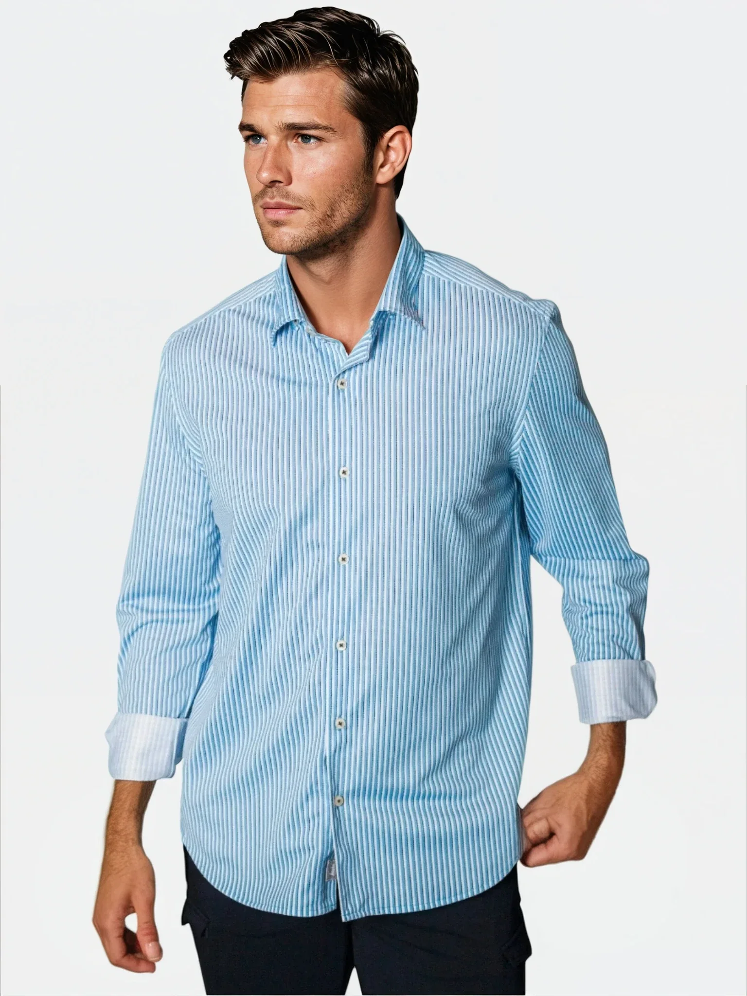Unique Hansen Stripe Long Sleeve Tech Shirt Efficient