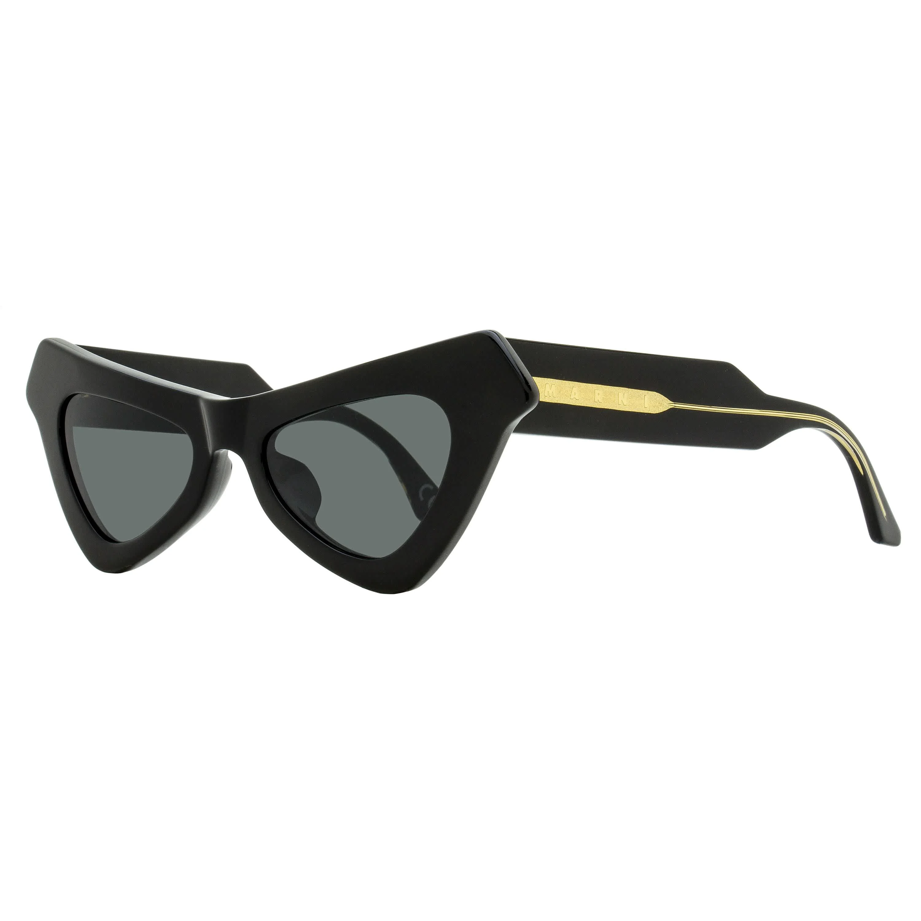Convenient Marni Triangular Cat Eye Sunglasses Fairy Pools OW8 Black 50mm High-Quality
