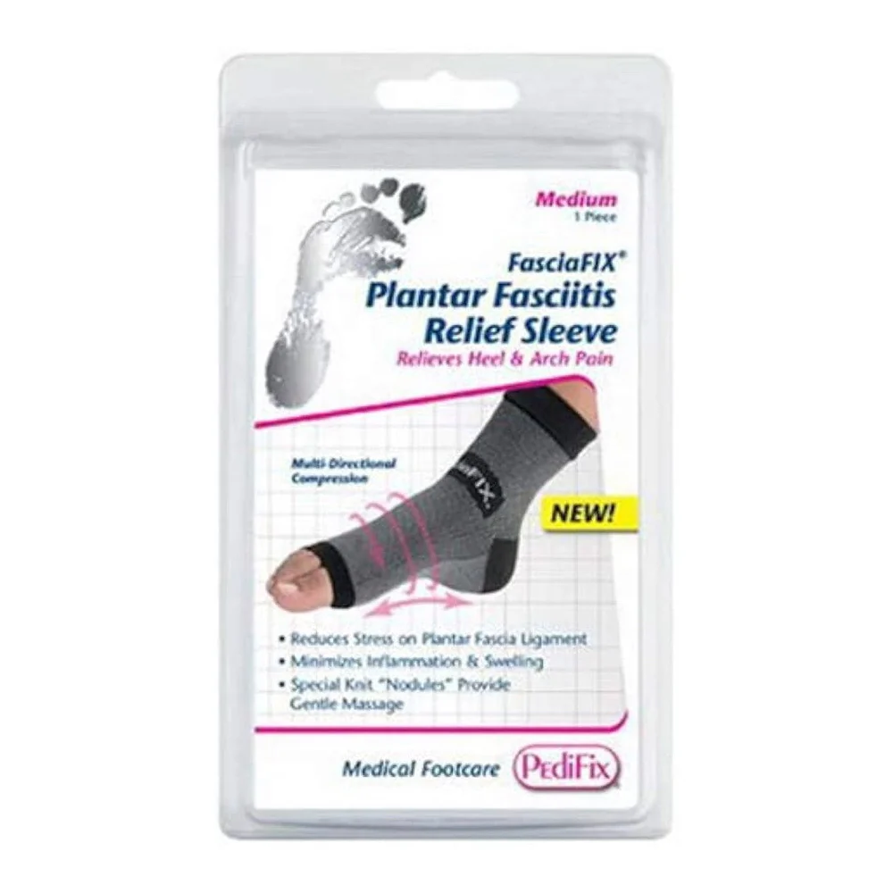 Official Faciafix Plantar Fasciitis Relief Sleeve Relieves Heel and Arch Pain Medium 1 Ea Sophisticated