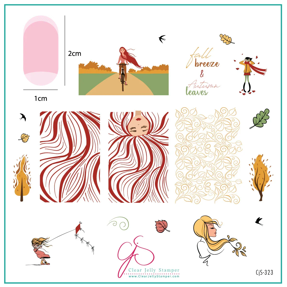 Selected Fall Breeze CjS-323 - CJS Medium Stamping Plate Minimalist