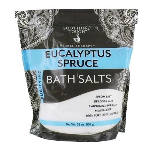 Selected Soothing Touch Purifying Bath Salts Eucalyptus Spruce 32 Oz Durable
