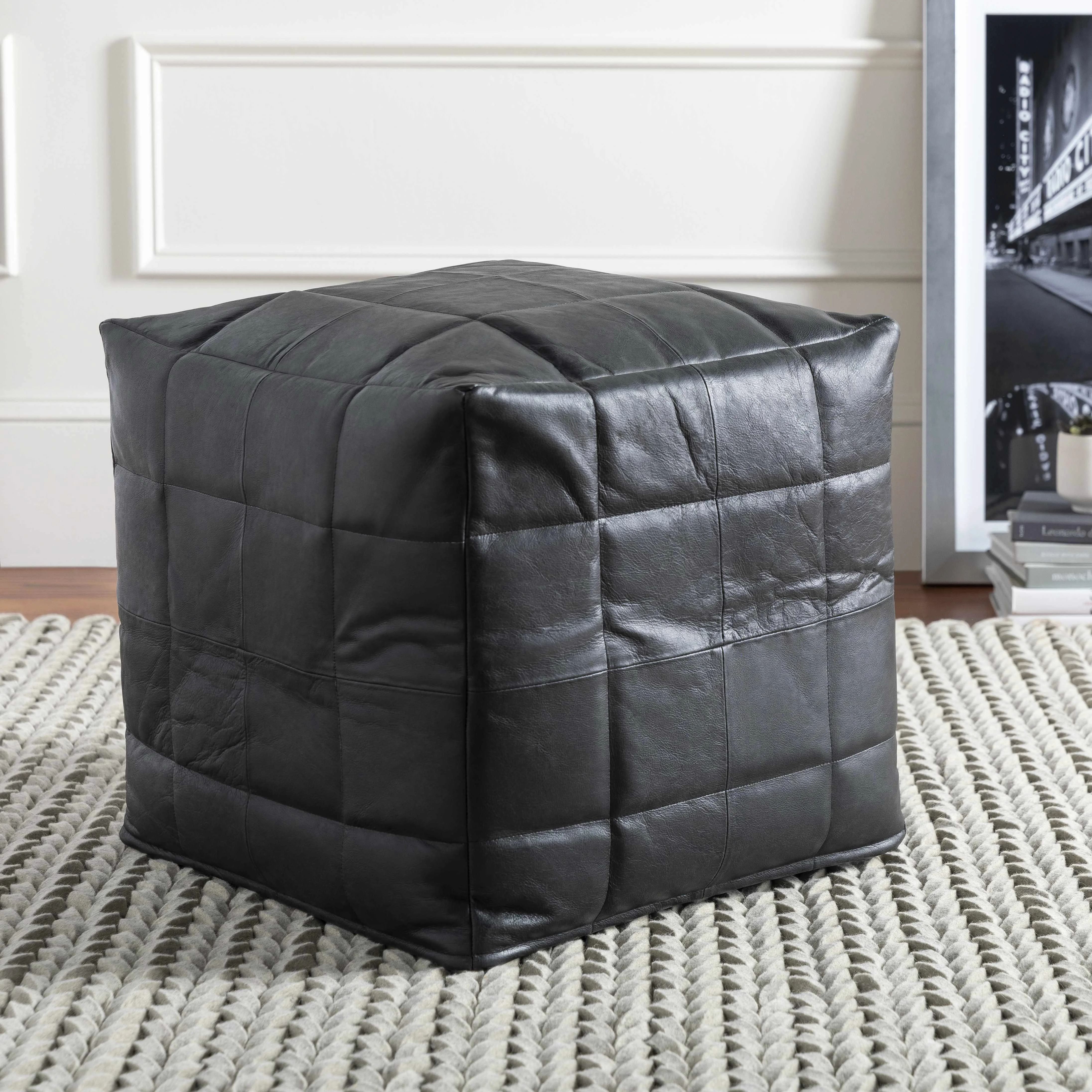Contemporary Laflin Pouf - User-Friendly