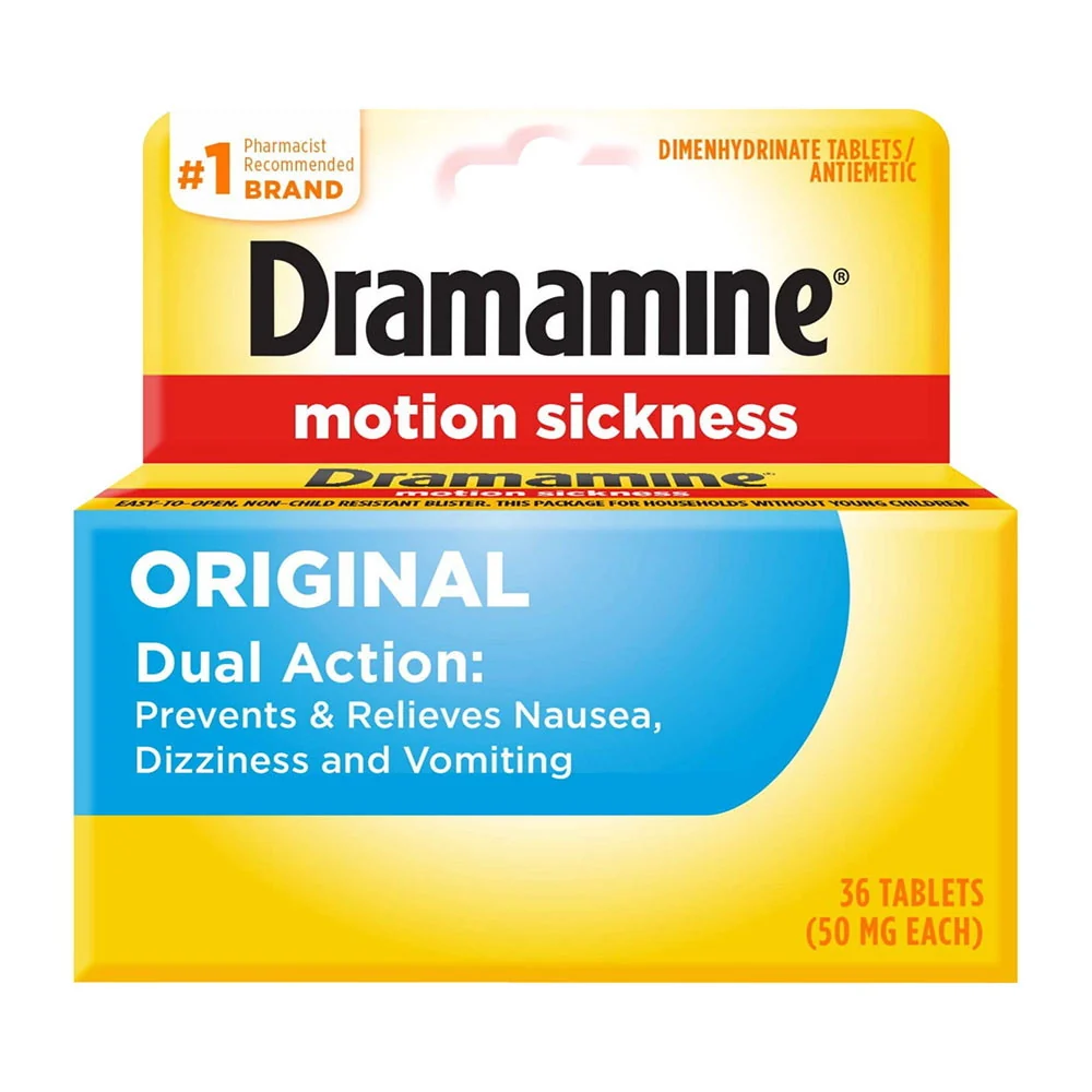 Original Dramamine Formula Fast Acting Motion Sickness Relief Tablets 36 Ea Authentic