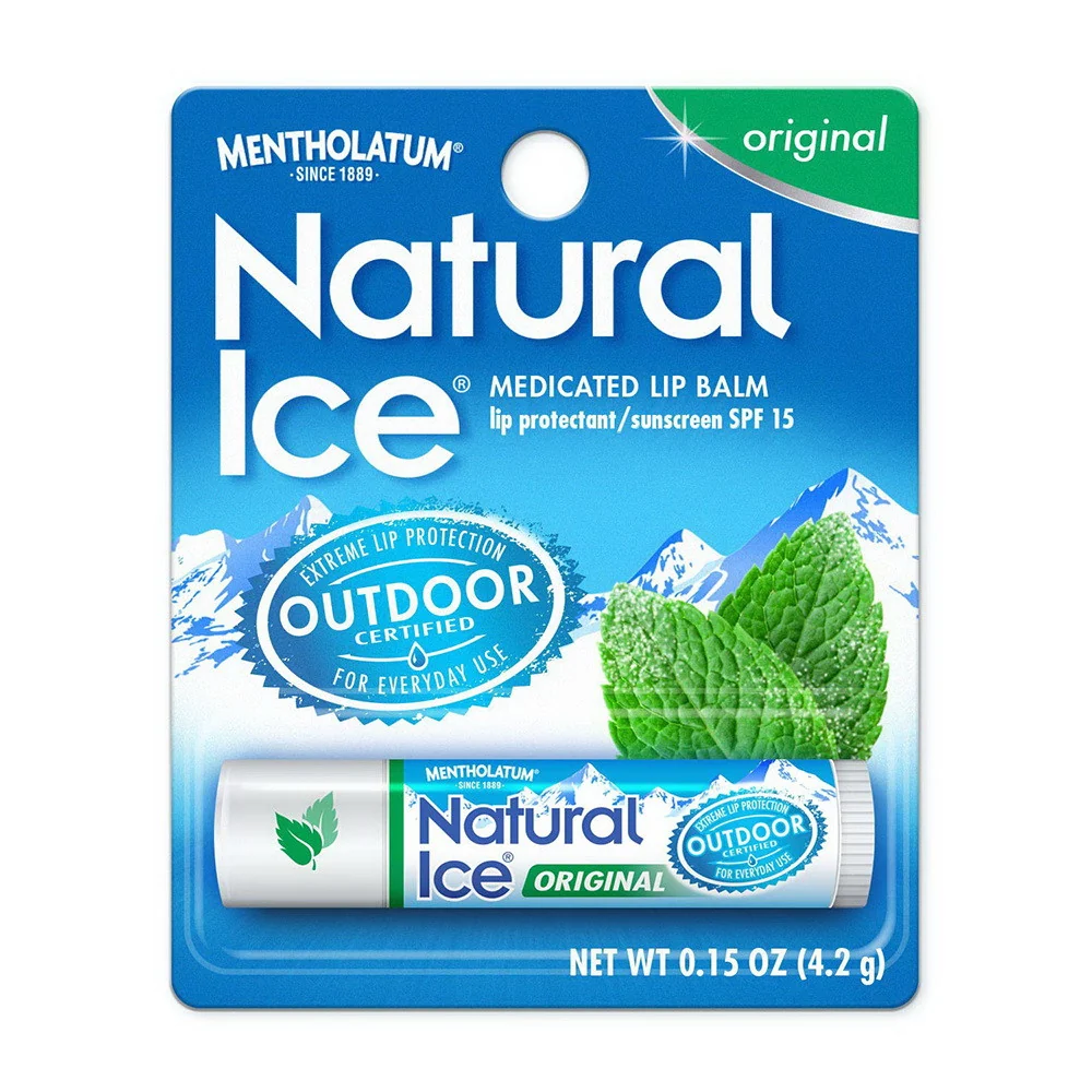 Original Design Natural Ice Medicated Lip Protectant Sunscreen SPF 15 0.15 Oz Relaxed