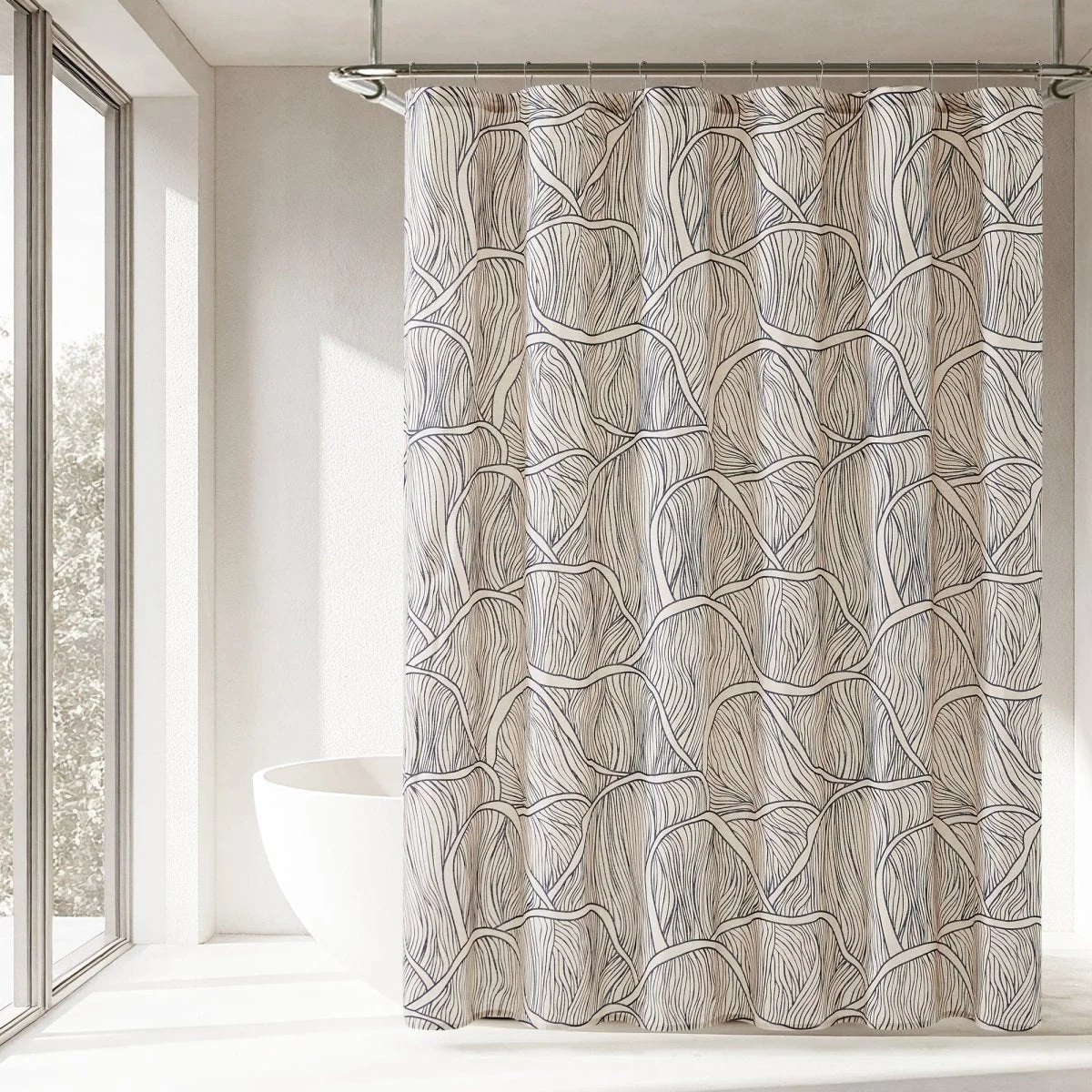 Natural Umbra Bloom Shower Curtain High-Quality