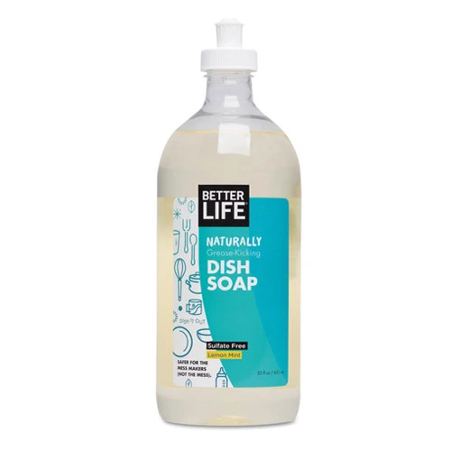Prestigious Better Life Naturally Grease-Kicking Liquid Dish Soap Lemon Mint 22 Oz Authentic