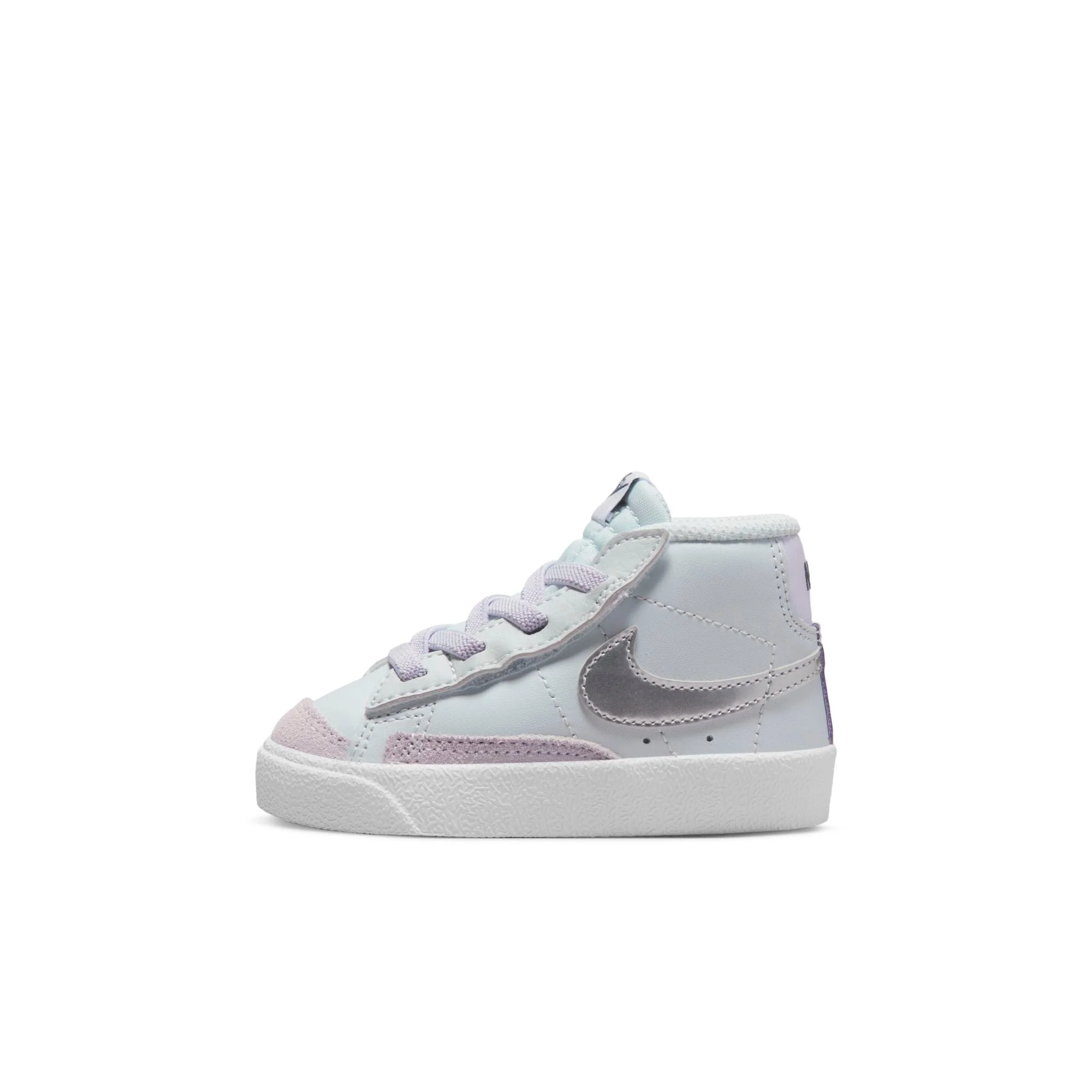 Breathable Nike Toddler Blazer Mid '77 Td 'Platinum Grape Metallic Silver' Sneakers Proven