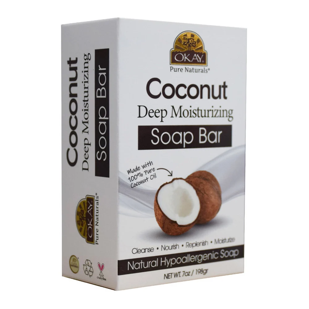 High-Performance Okay Pure Naturals Coconut Deep Moisturizing Soap Bar 7 Oz Enhanced