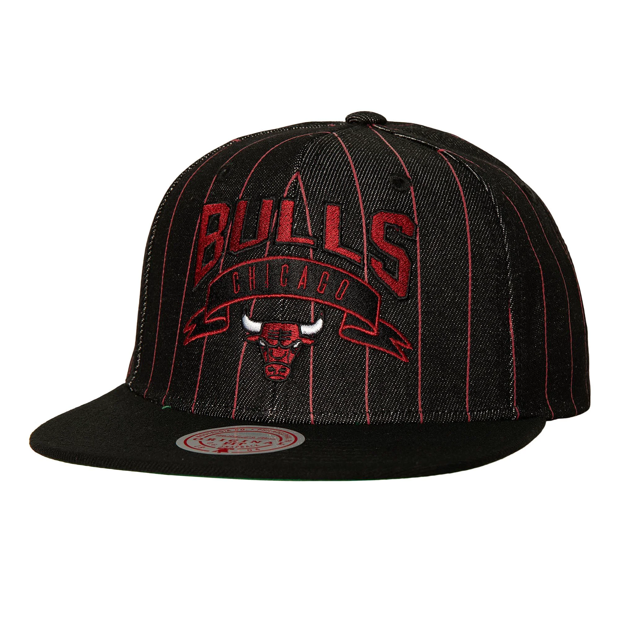 Eco-Friendly Mitchell Ness Men's NBA Dem Stripes Snapback Bulls Snapback Caps Authentic